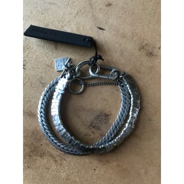 Goti 925 Oxidised Silver Bracelet Br1153 In Metallic