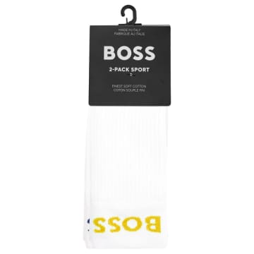Hugo Boss 2 Pack Rs Sport Socks In White
