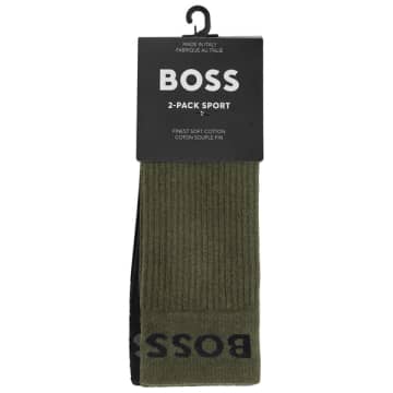 Hugo Boss 2 Pack Rs Sport Socks In Neutrals