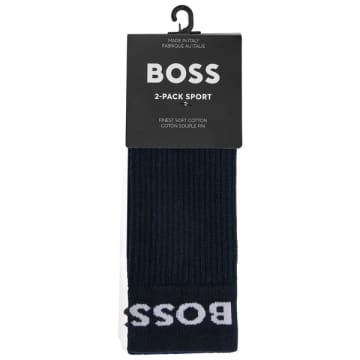 Hugo Boss 2 Pack Rs Sport Socks In Blue