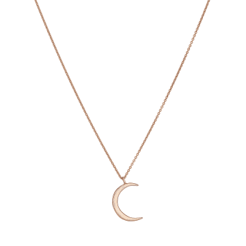 Posh Totty Designs Rose Gold Plated Crescent Moon Necklace