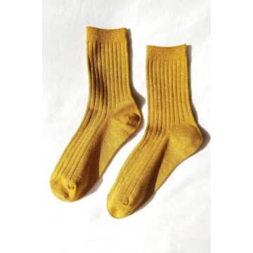 Le Bon Shoppe Her Mustard Glitter Socks