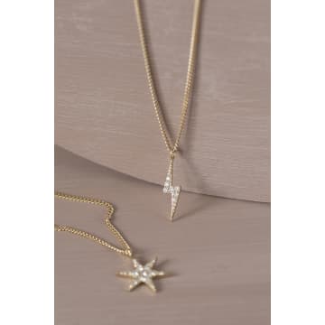 Zoe And Morgan Gold Zap Diamond Necklace