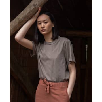 Beaumont Organic Aw23 Pauline Organic Cotton Jersey Top In Laurel Mineral Dye