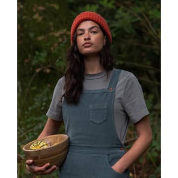 Beaumont Organic Aw23 Pauline Organic Cotton Jersey Top In Slate Mineral Dye