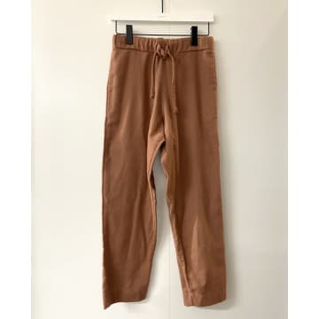 Beaumont Organic Aw23 Maisie-jane Organic Cotton Brushed Twill Trouser In Cinnamon