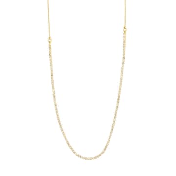 Pilgrim Friends Crystal Chain Necklace In Gold