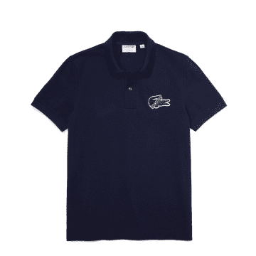 Lacoste Holiday Polo Shirt Organic Cotton Piqué Dark Navy In Blue