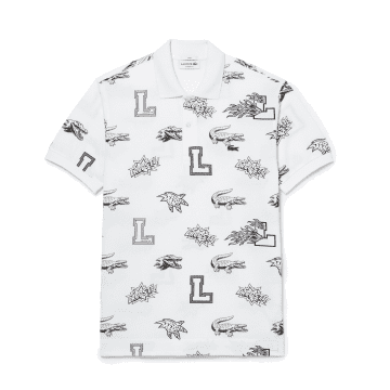 Lacoste Holiday Unisex Polo Shirt Personalized Print White