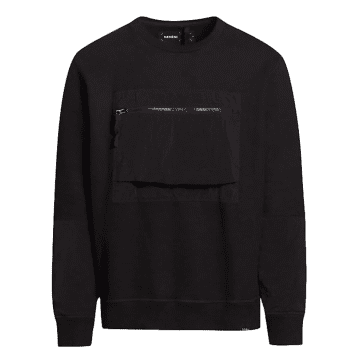 Shop Nemen Jynx Chest Pocket Sweatshirt Ink Black