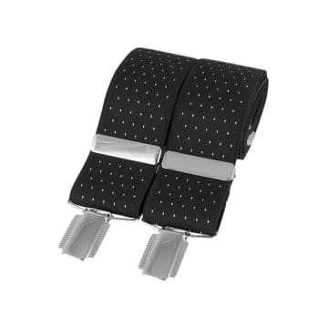 David Aster Pin-dot Clip-on Braces In Black