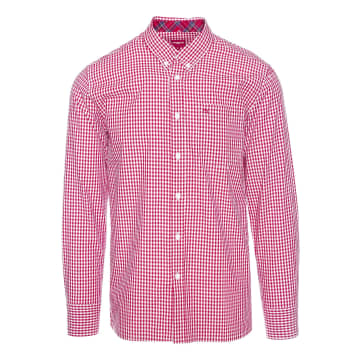 Merc London Japster Gingham Shirt In Red