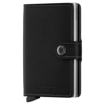 Secrid Mini Leather Wallet In Black