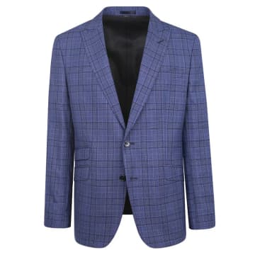 Torre Prince Of Wales Check Suit Jacket In Blue