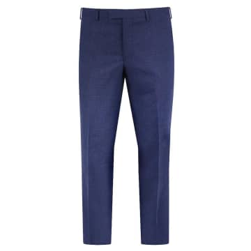 Torre Micro Houndstooth Suit Trousers In Blue