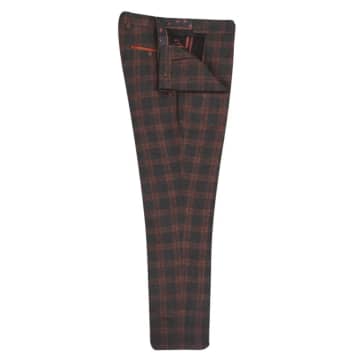 Fratelli Over Check Suit Trouser In Grey