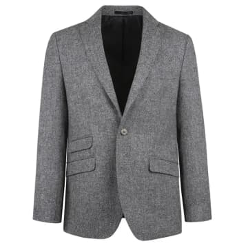 Torre Donegal Tweed Suit Jacket In Grey