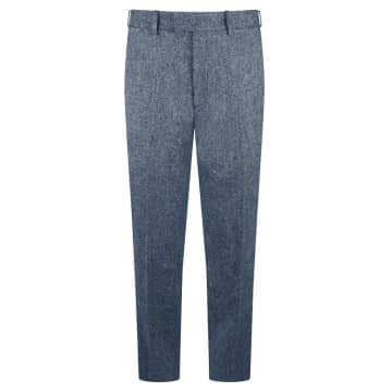 Torre Donegal Tweed Suit Trouser In Blue
