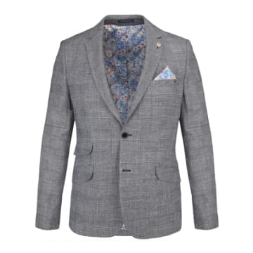 Guide London Prince Of Wales Check Suit Jacket In Grey