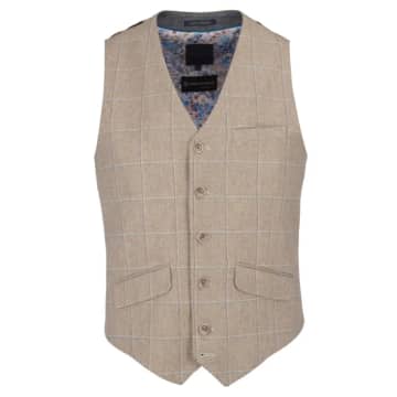 Guide London Check Suit Waistcoat In Neutrals