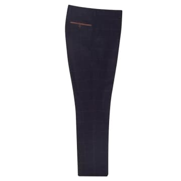 Fratelli Windowpane Check Suit Trouser In Blue