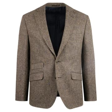 Torre Donegal Tweed Suit Jacket In Brown