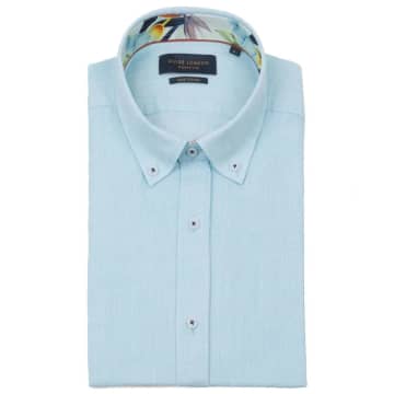 Guide London Jacquard Textured Shirt In Blue