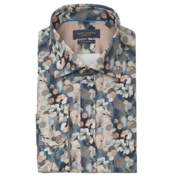 Guide London Floral Print Shirt In Blue