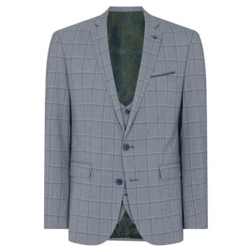 Remus Uomo Luca Check Suit Jacket In Grey