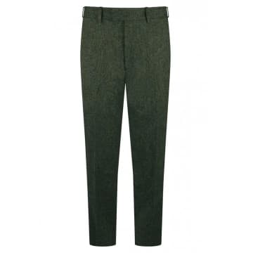 Torre Donegal Tweed Suit Trouser In Green