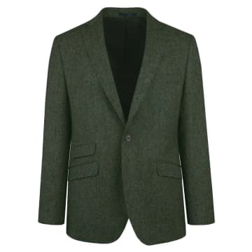 Shop Torre Donegal Suit Jacket In Green