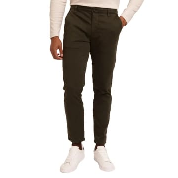 Guide London Stretch Chino Trouser In Brown