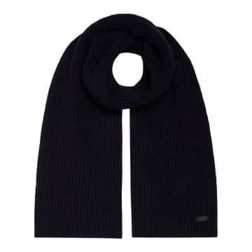Remus Uomo Lambswool Scarf In Blue