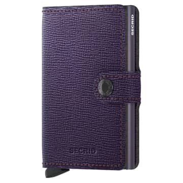 Secrid Mini Leather Wallet In Purple