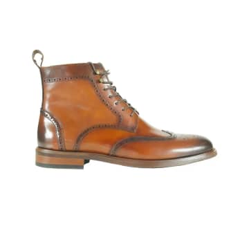 Azor Belgrave Lace Up Brogue Boots In Brown