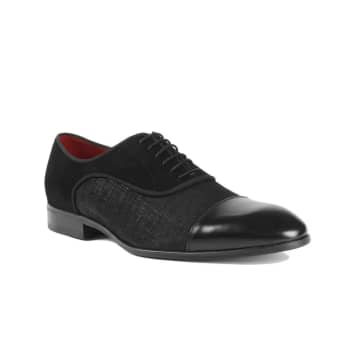 Lacuzzo Textured Suede Shoe In Black