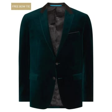 Remus Uomo Monti Velvet Suit Jacket In Green