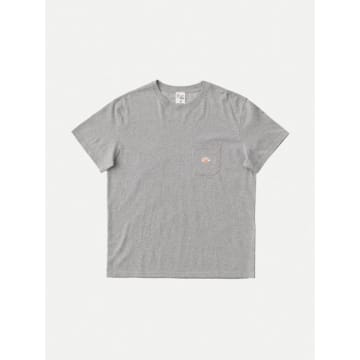 Nudie Jeans T-shirt Leffe Pocket Greymelange