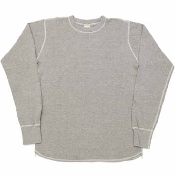 Buzz Rickson's Ls Thermal T-shirt In Grey