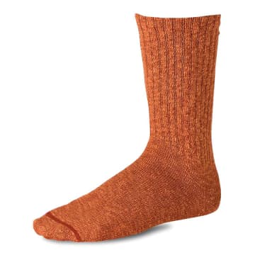 Red Wing Heritage Cotton Ragg Sock 97371 Overdyed Rust Orange In Red