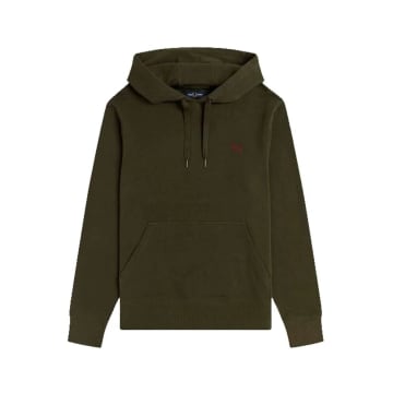 Fred Perry Embroidered Logo Hoodie Green