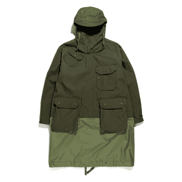 Engineered Garments Over Parka Olive Heavyweight Cotton Ripstop In Green