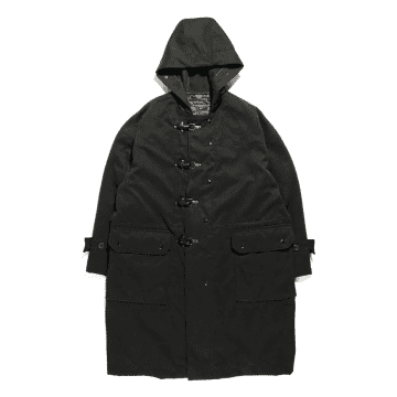 Engineered Garments Oversized Fireman Duffle Coat Black Polyester