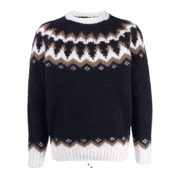 Eleventy Sweater In Fairisle Patterned Cashmere Blend