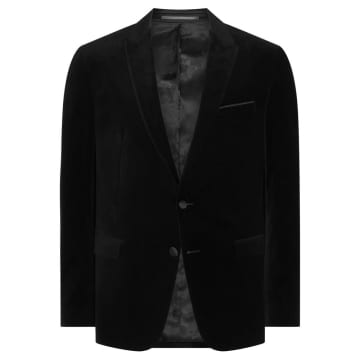 Remus Uomo Monti Velvet Suit Jacket In Black