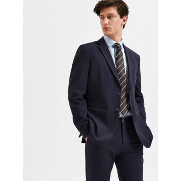 Selected Homme Blazer Structured Marine Man In Blue