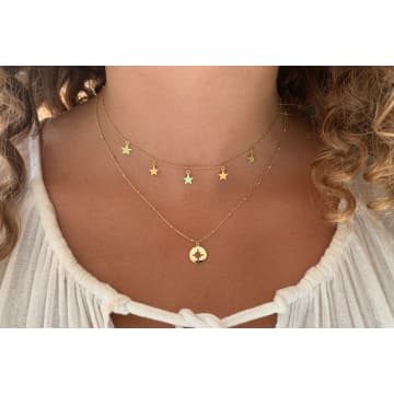 Boho Betty Asti Gold Star Charm Necklace