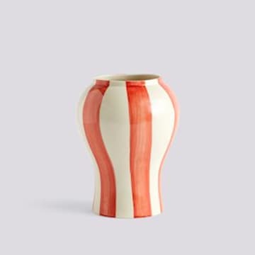 Hay Sobremesa Stripe Vase -small-red