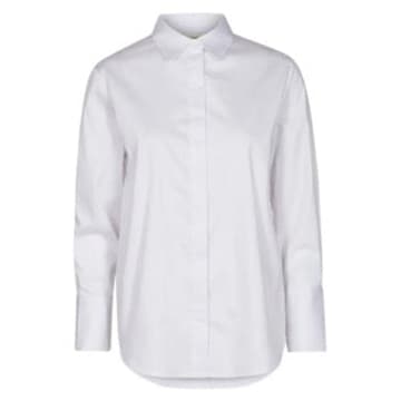Levete Room Lr Isla Solid 7 Stretch Shirt In White