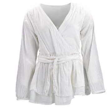 Rabens Saloner Mabelle Top In White